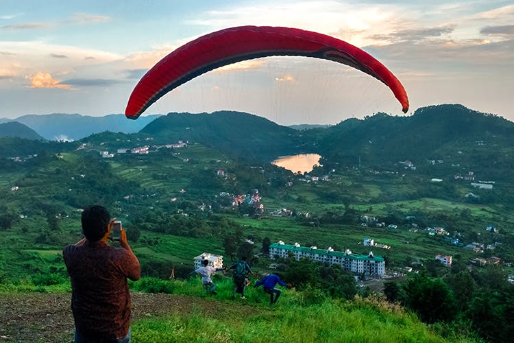 "Paragliding In Bhimtal"