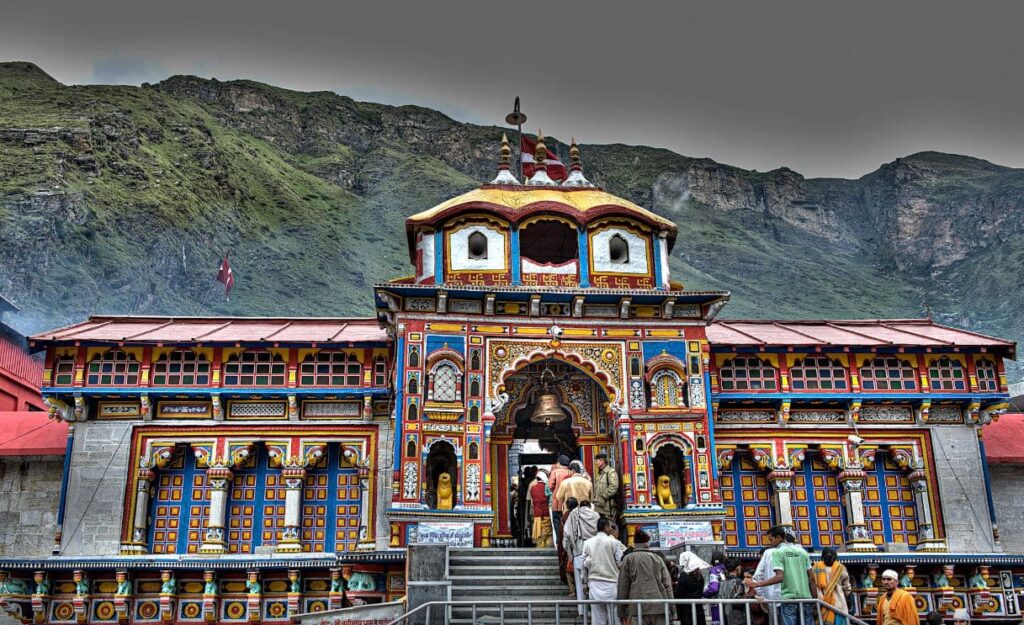 Badrinath Temple in the Himalayan town of Badrinath, Uttarakhand