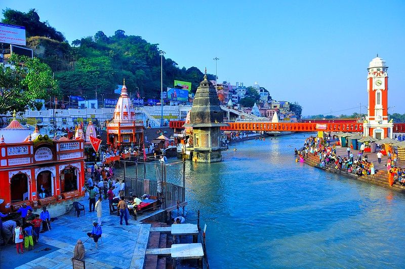 "Har ki Pauri ghat and the sacred Gangas river in Haridwar, Uttarakhand"